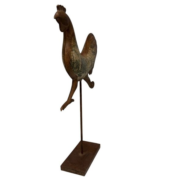 Rustic Rooster Decor XLarge 23"  French Country Metal Toile Kitchen Weathervane - Picture 10 of 13